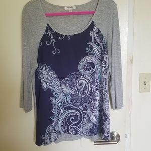 Cotton and nylon shirt (plus size)